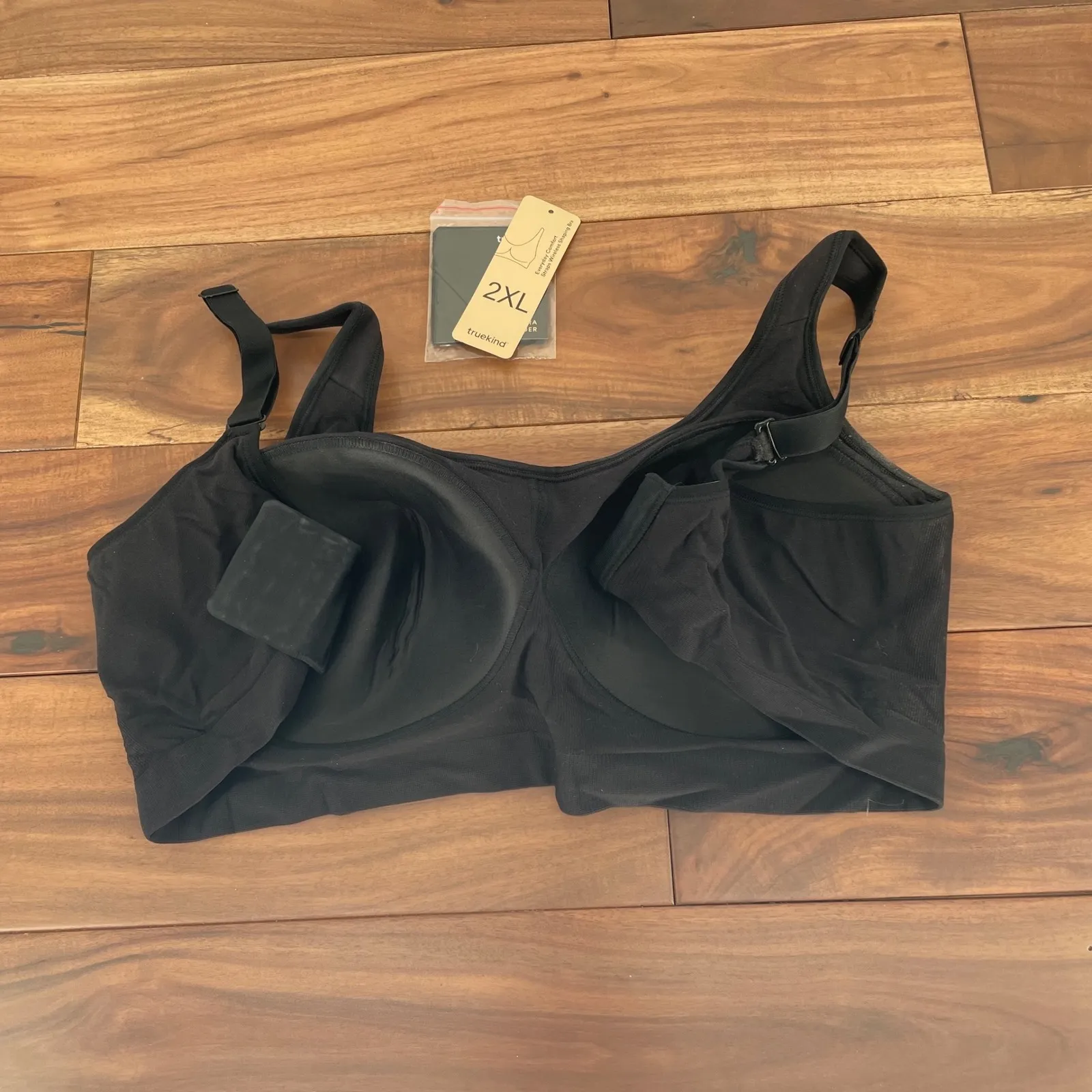 Truekind Black Seamless Comfort Extended Wirefree Full Coverage Bra Size 2XL - Image 3