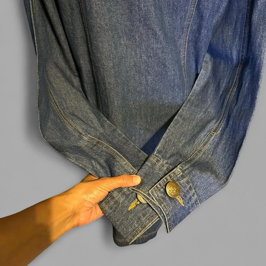 KEREN hart Dark Blue Jean Jacket Size undefined - Image 4