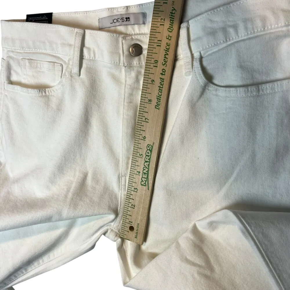 Joe's Women's 31 Jeans High Rise Straight 26" Crop‎ Pants White Coastal Casual - Image 10