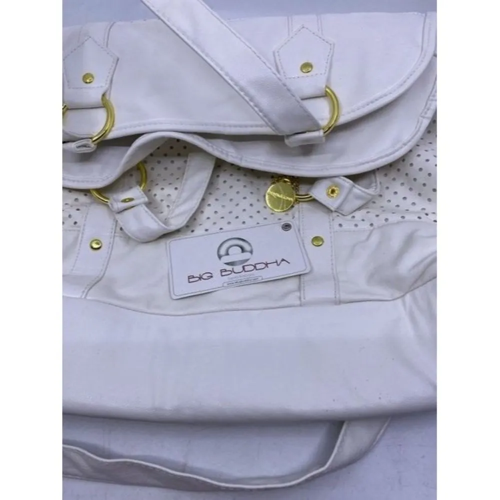 Big Buddha Xxl Super White Faux Leather Cross Body - Image 8