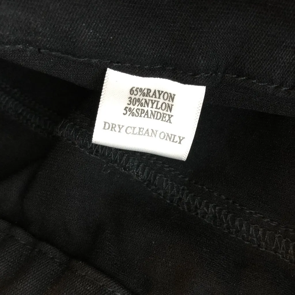 Alberto Makali Womens Pants Pull On Fringe Hem Pockets Stretch Black XL - Image 5