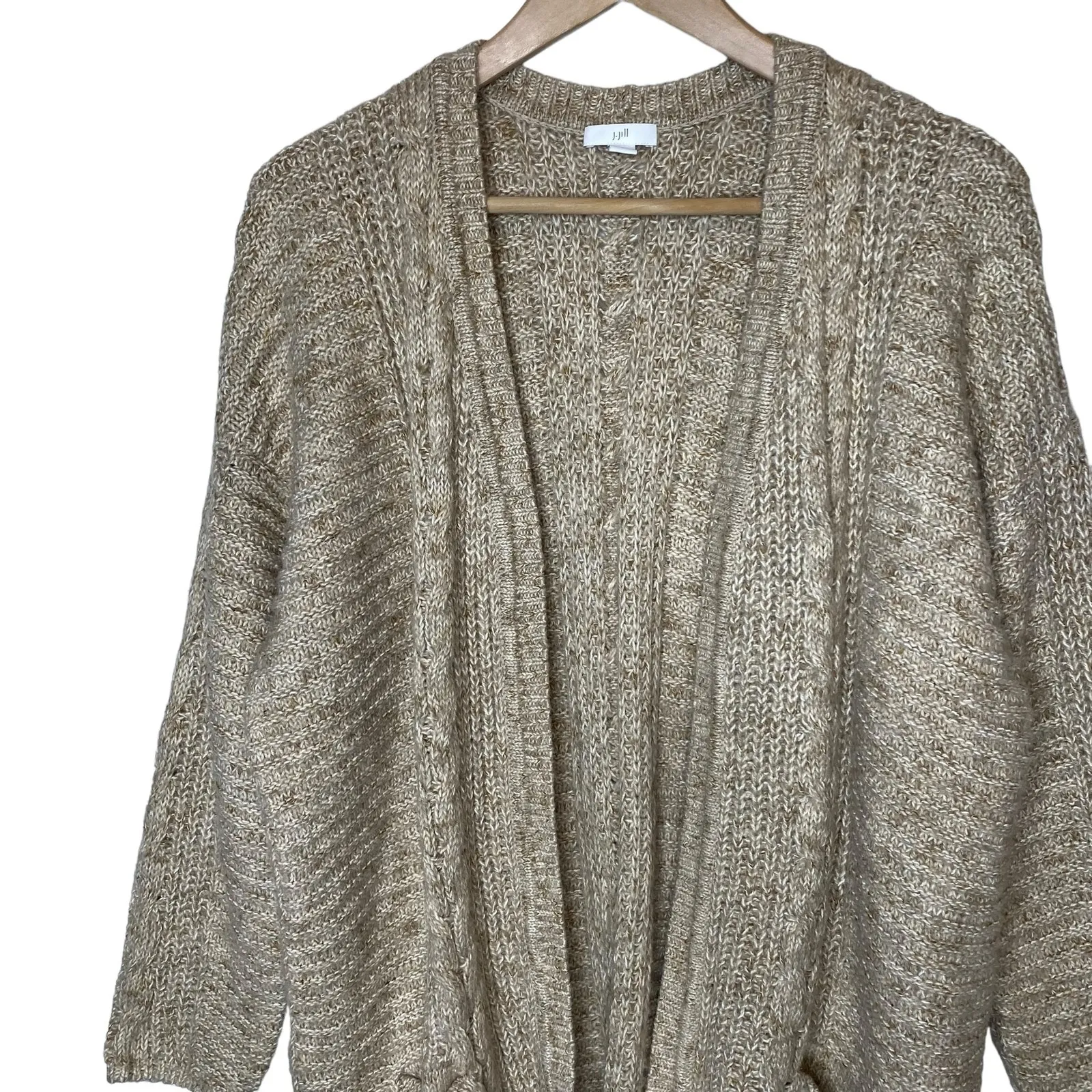 J. Jill Long Cardigan Tan Size L - Image 2