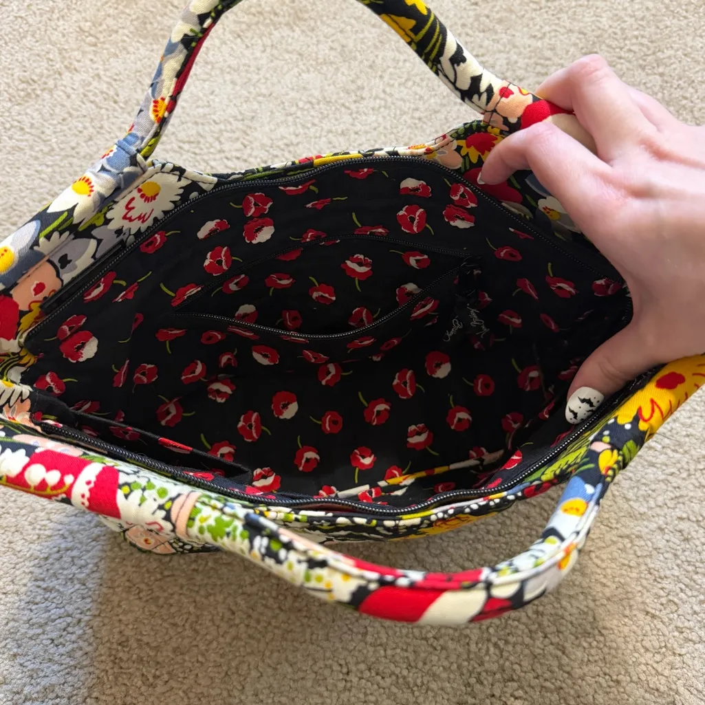 Vera Bradley Gabby Tote Bag Poppy Fields 2010 retired pattern - Image 5