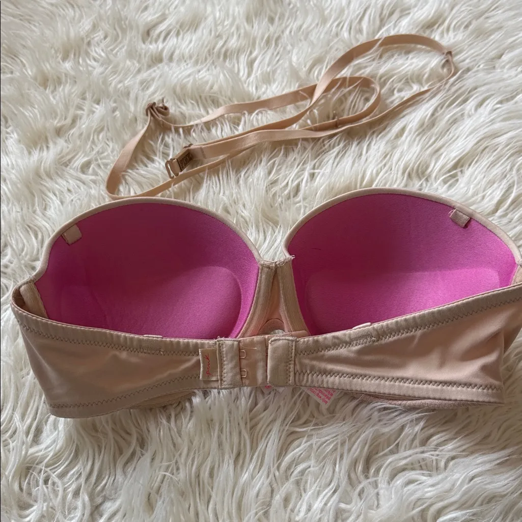 PINK - Victoria's Secret  Nude Strapless Pushup Bra - Image 3