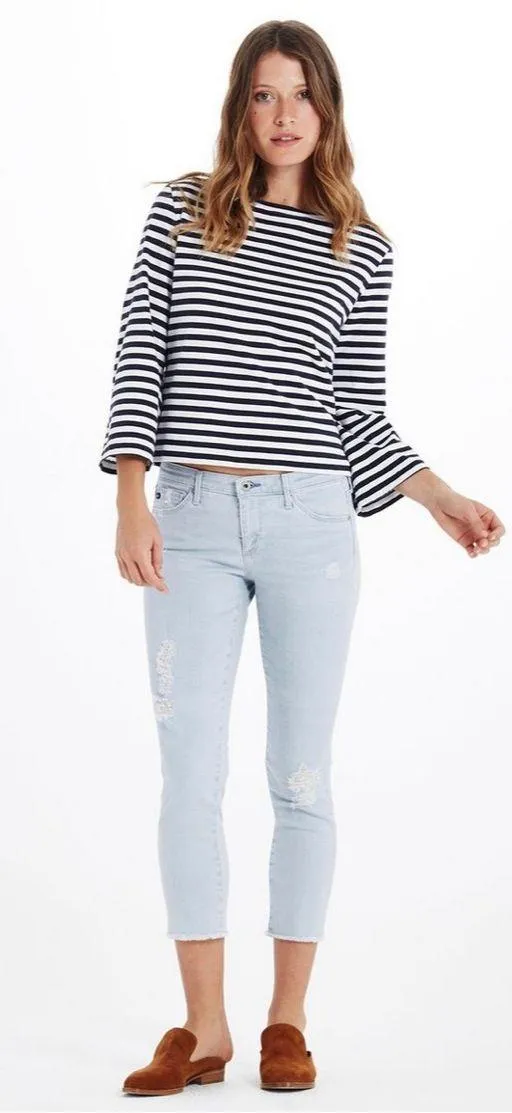 Stilt Crop Idyl Destroyed 26 Light Wash Distressed - Image 2