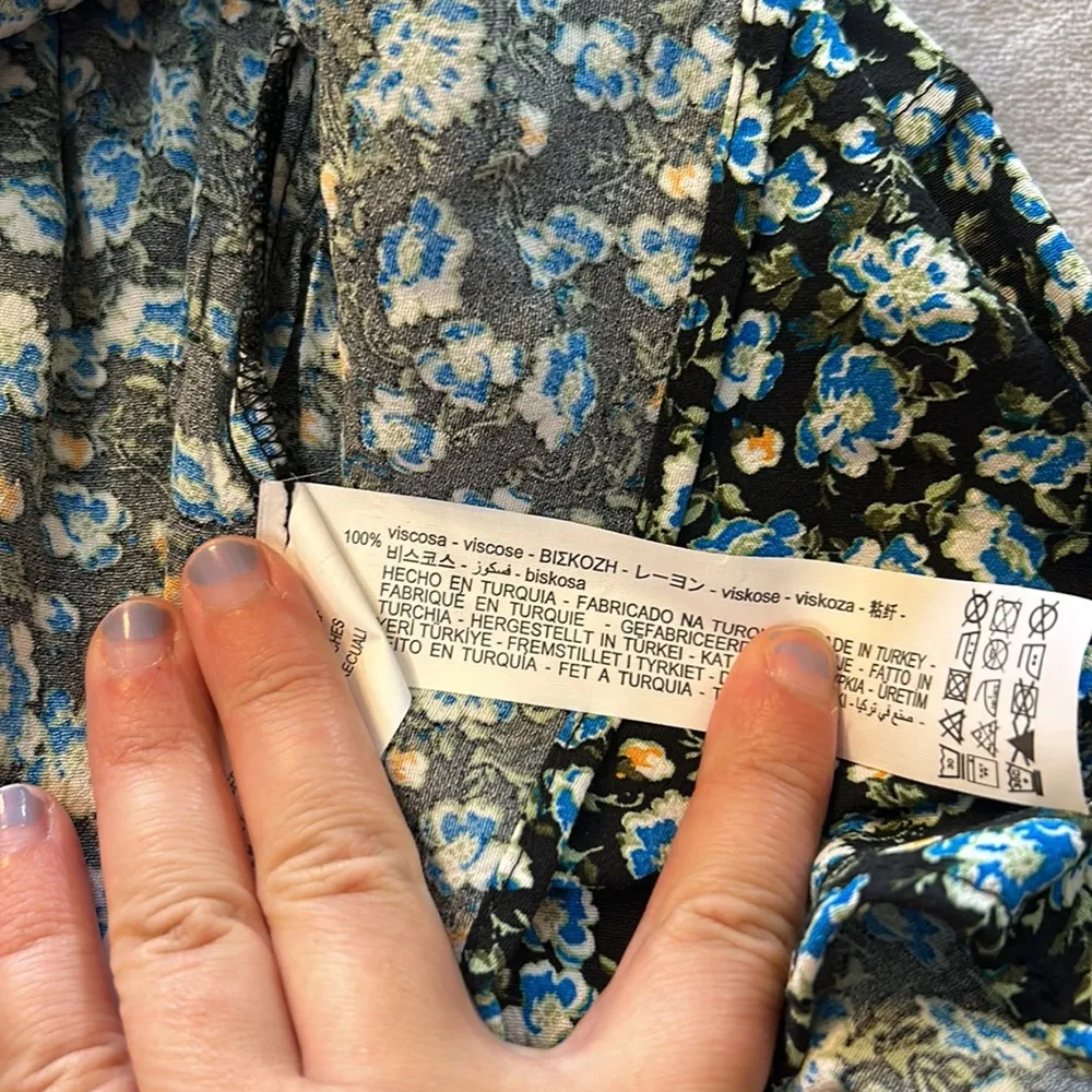 Zara floral long sleeve midi dress - Image 3