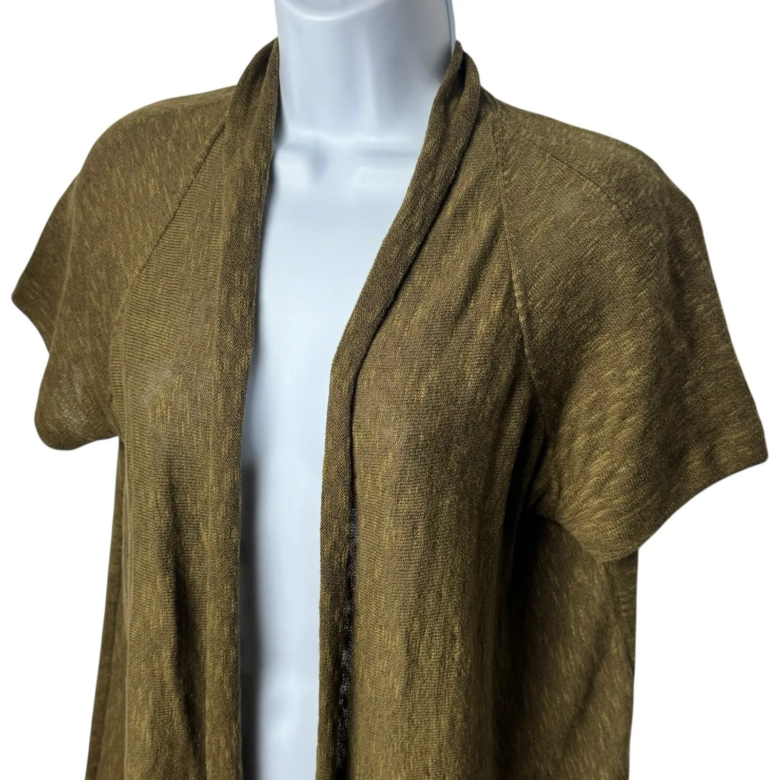 Eileen Fisher Linen Cotton Blend Duster Cardigan Coastal Lagenlook Bohemian MP - Image 3