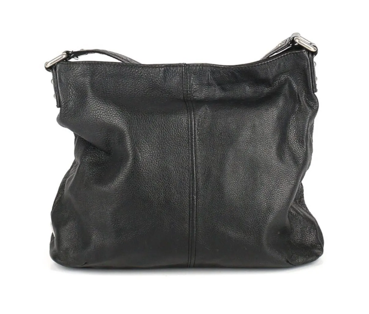 Black Leather Large Purse Bag Handbag - Image 2