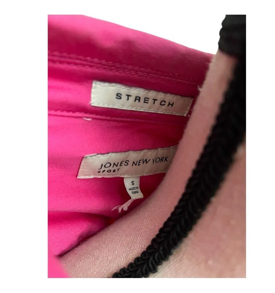 Jones New York Pink Jean Jacket with Fitted Silhouette Size S - Image 4