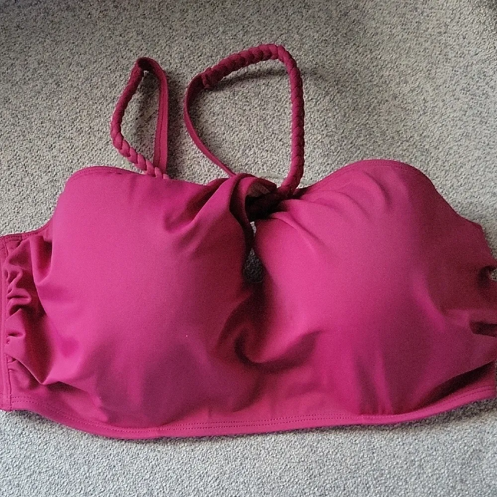 Shade & Shore  Swim NwT Fuchsia  Top Size 38D - Image 3