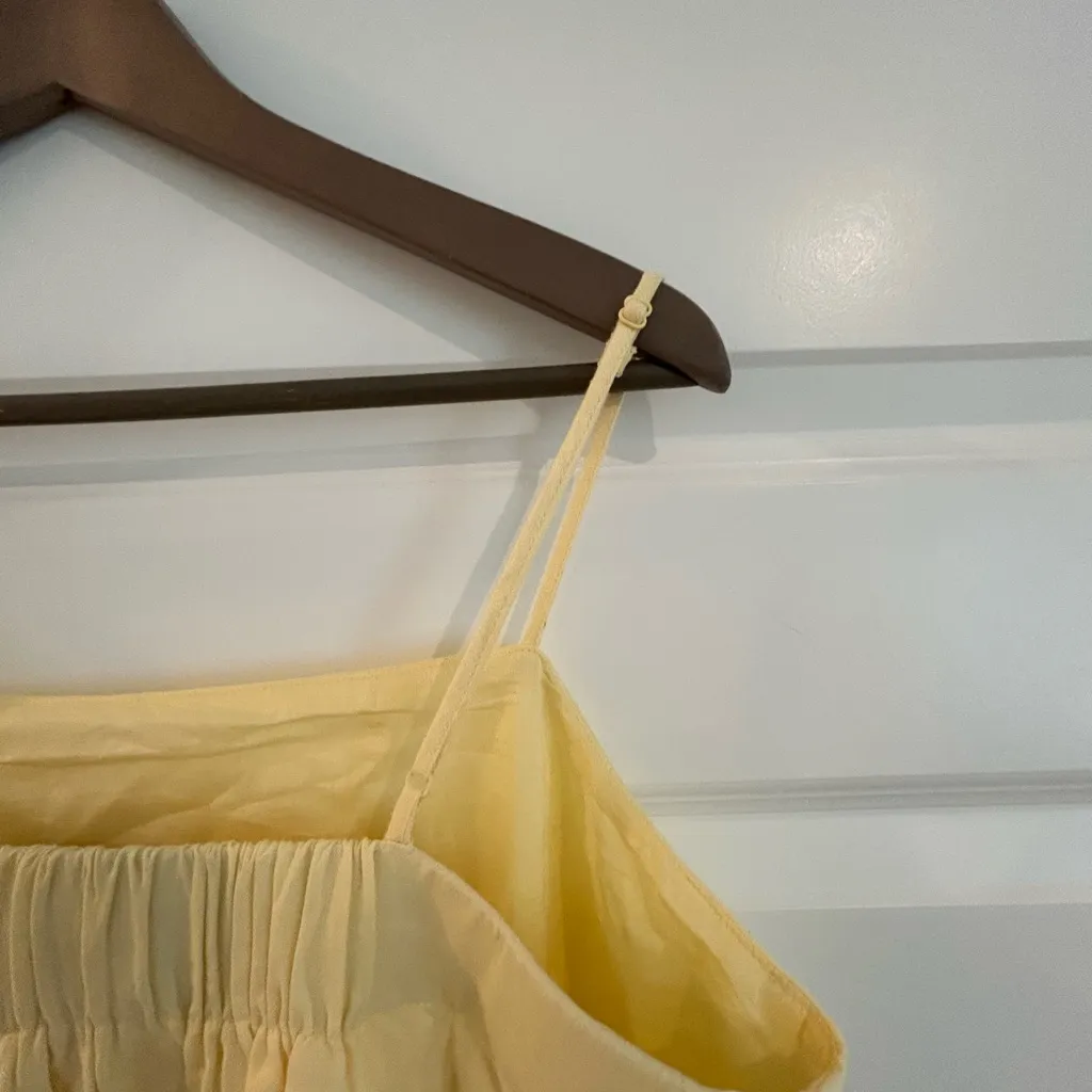 Gap  Linen Blend Bubble Mini Dress Yellow Size L - Image 11