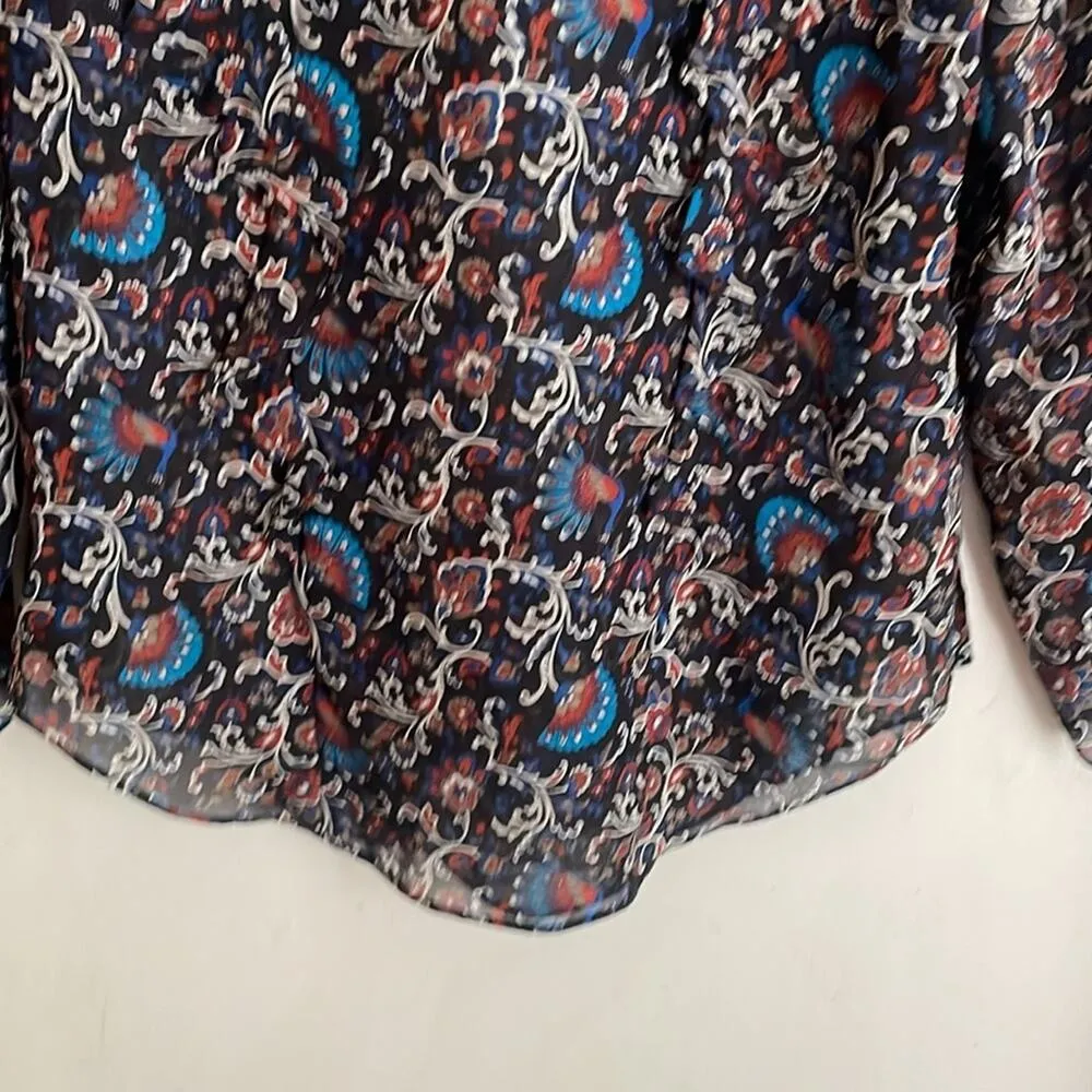 VERONICA BEARD Aneri Floral Silk Blouse - Image 12