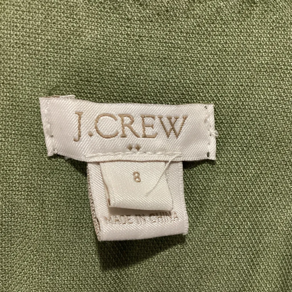 J. Crew Olive Green Dress Size 8 - Image 6