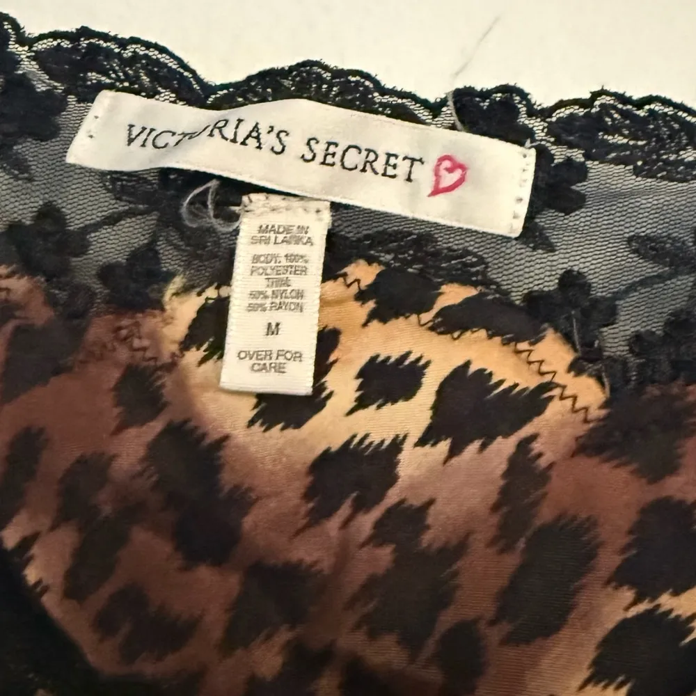 Vintage VS Leopard Print Lace Trim Cami Top - Image 3