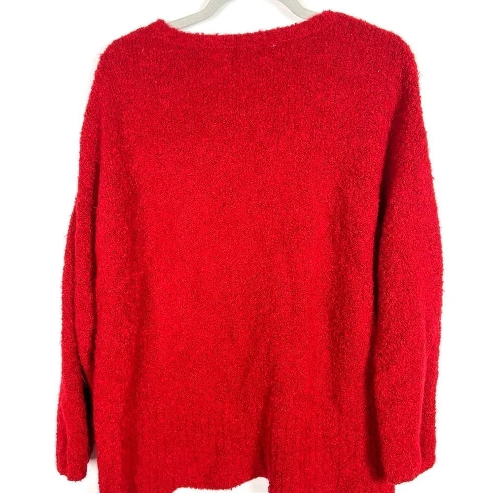 Pure jill wool‎ red sweater women’s size large - Image 5