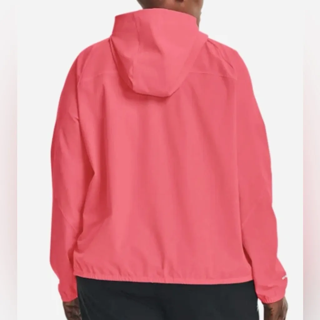 Under Armour Women’s Full Zip Hood Brilliance Jacket Neon Pink Sz 2X - Image 2