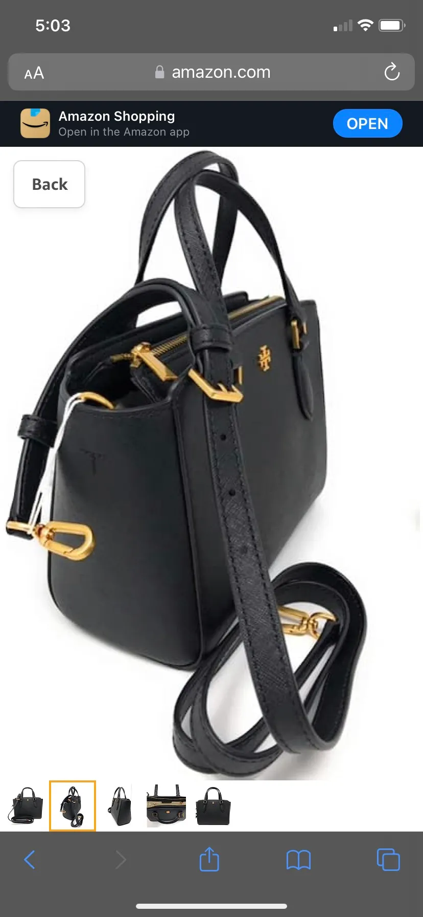 Tory Burch Black Mini Tote - Image 2