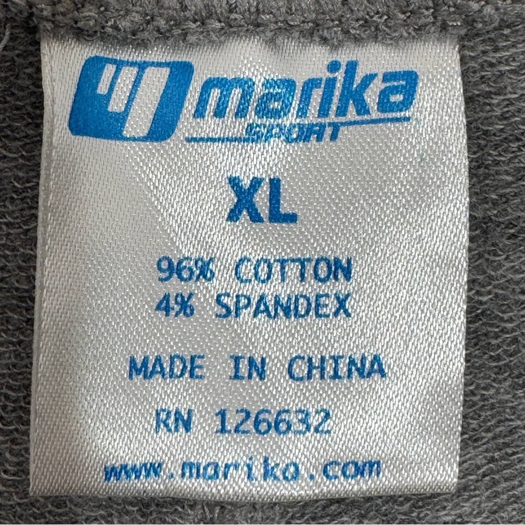 Marika Sport Knit Capri Peddle Pusher Pants Grey XL Athleisure Straight Leg Gray - Image 7