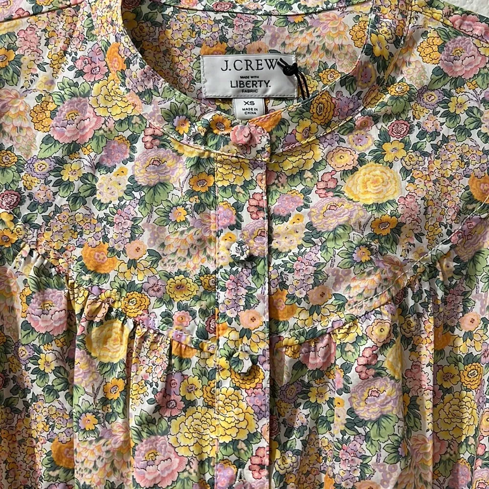 J.Crew Puff-Sleeve Shirtdress In Liberty Elysian Day Floral - Image 3