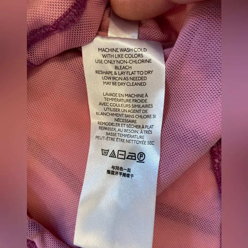 Urban Outfitters,‎ mesh cropped camisole top, pink & purple, size Small - Image 7