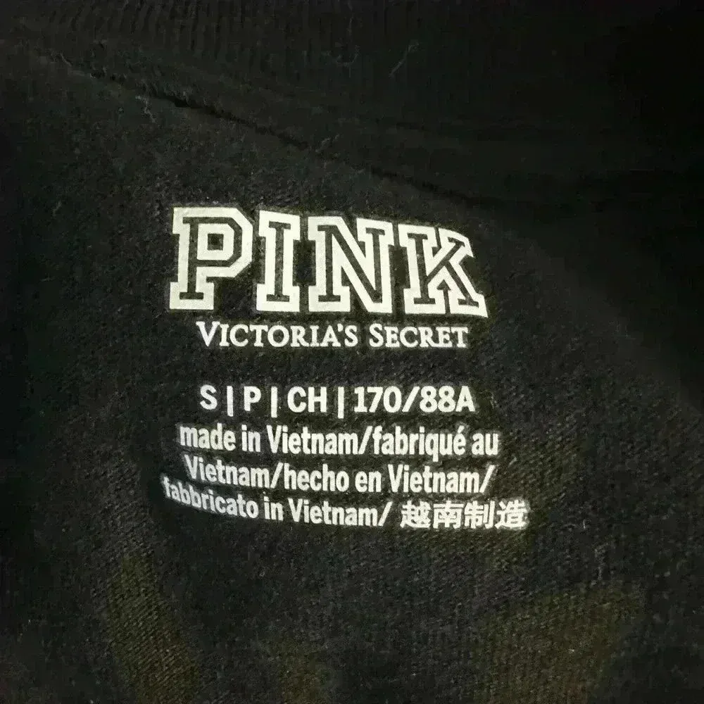 PINK short sleeve black tee shirt cotton size small NWT - Image 3