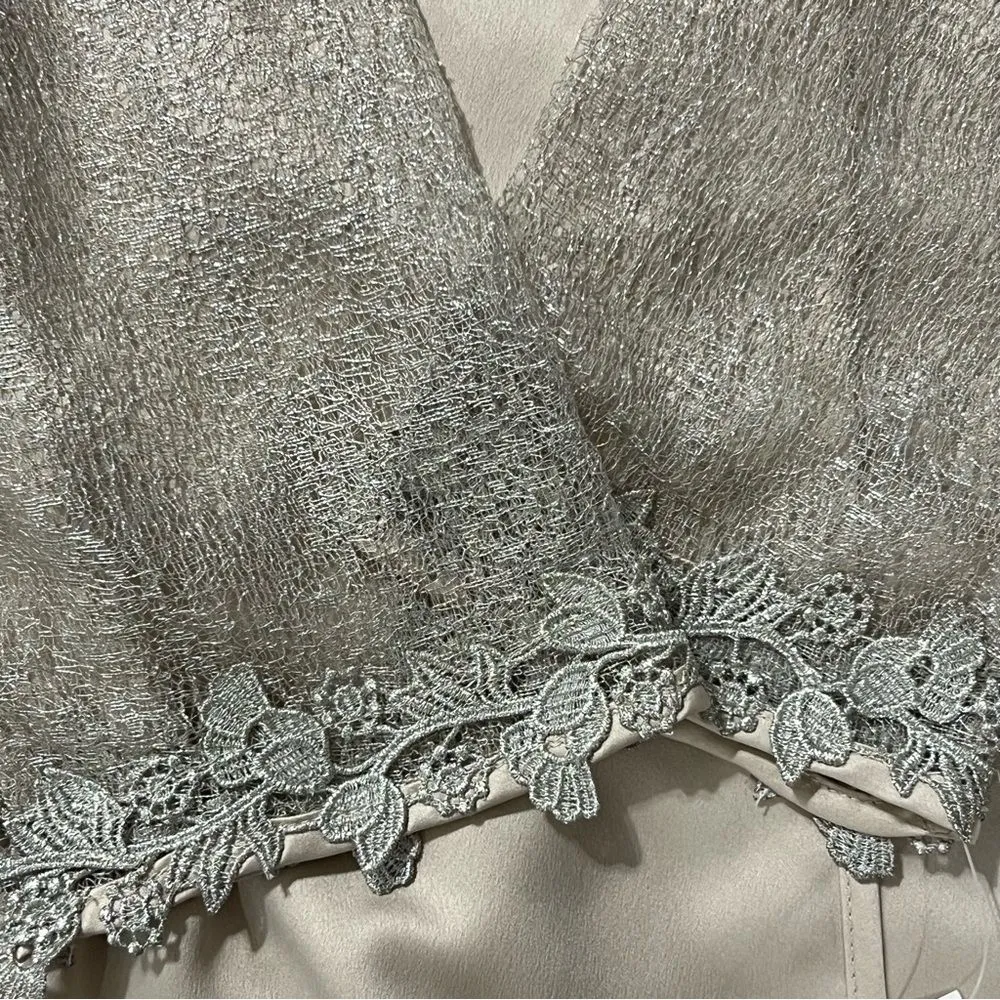 Flora Nikrooz Showstopper Satin Robe Size S Satin Lace Bridal Coquette Feminine - Image 12