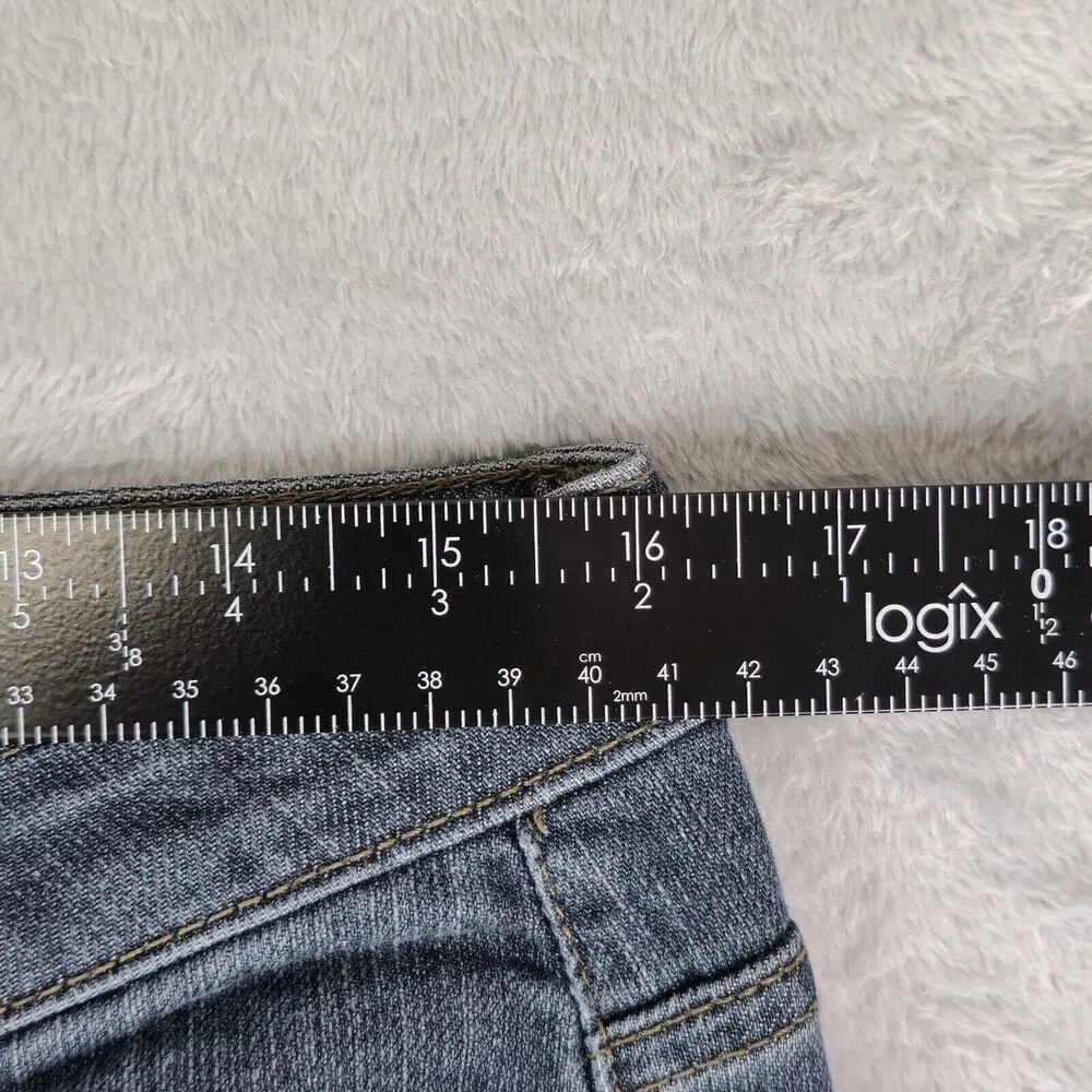 Riders Boot Cut Denim Jeans Womens 12 Long Blue Mid Rise Dark Wash - Image 6