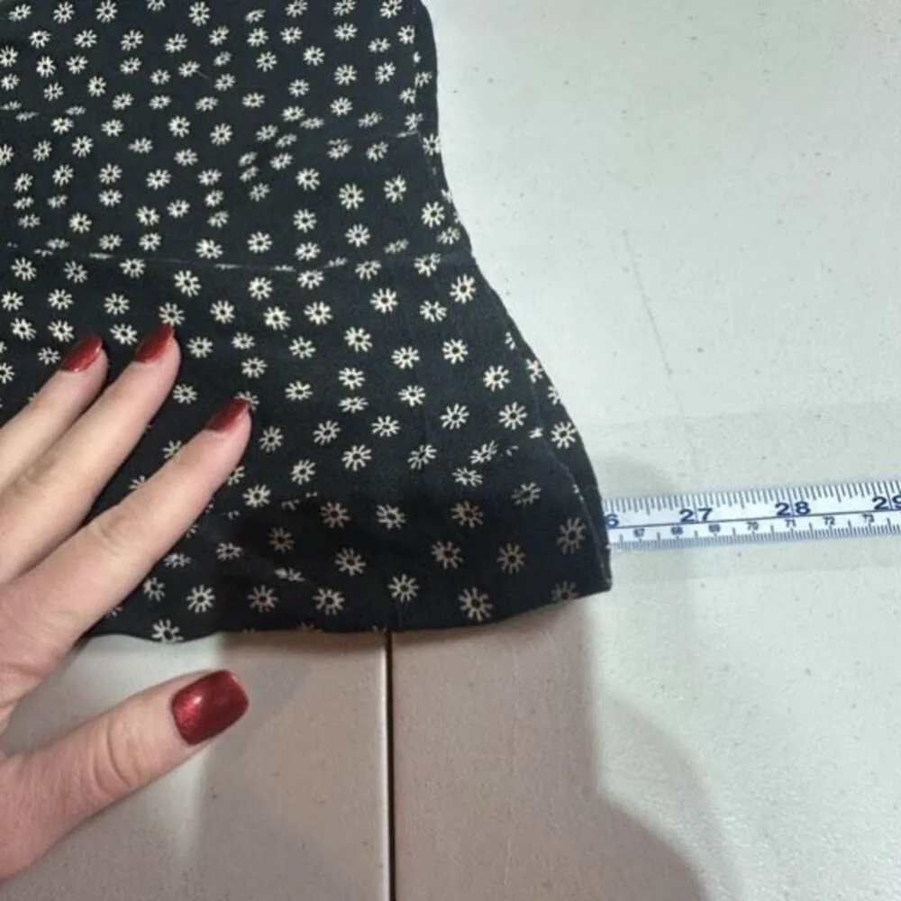 Reformation Ditzy Micro Floral Black‎ Wide Leg Sleeveless Jumpsuit Size XS - Image 6