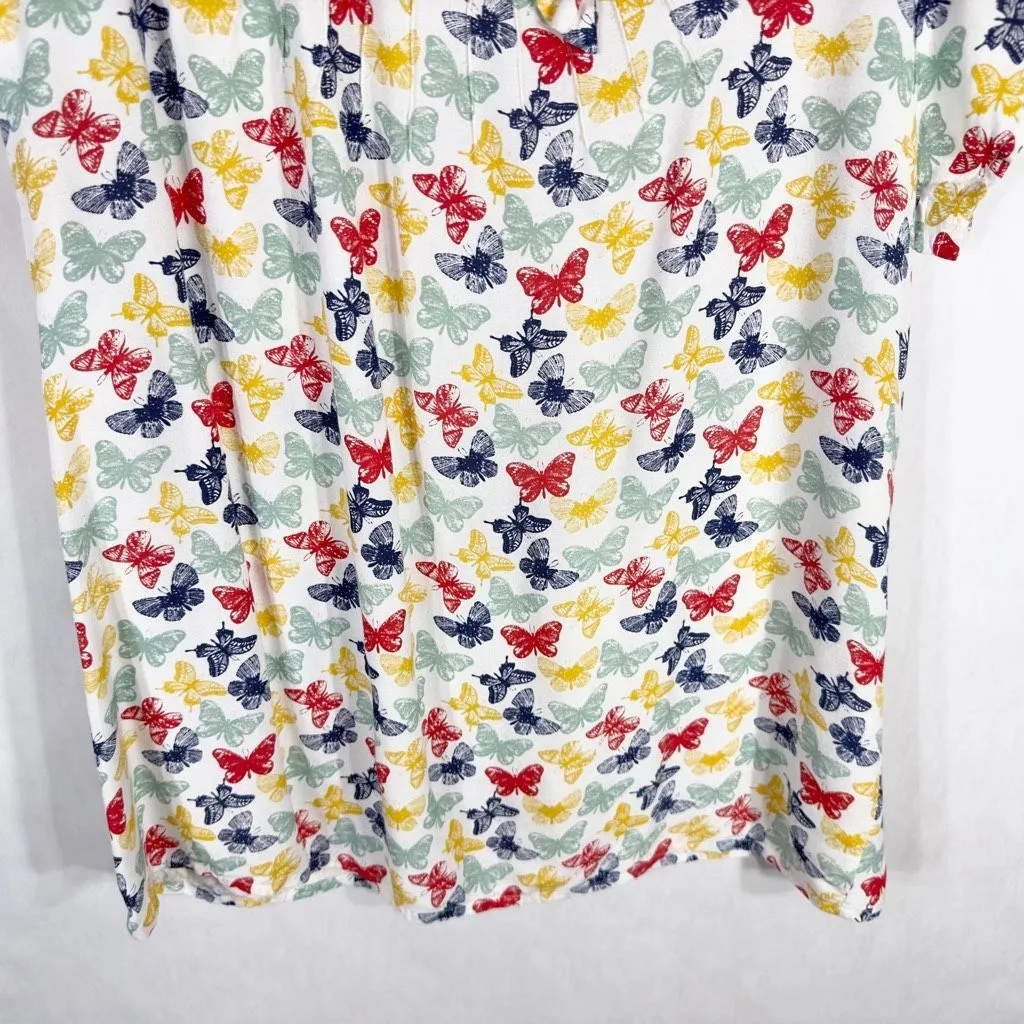 Circus by Sam Edelman Plus Size 20 Top Butterfly All Over Print Tie Neck 866 - Image 5