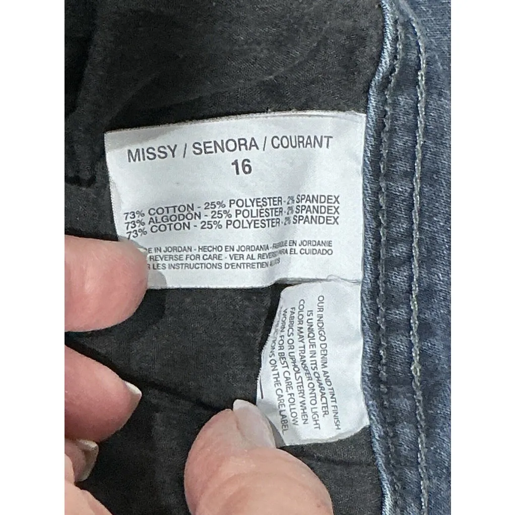 Woman’s Nine West Vintage America Collection Missy 16 Bermuda Shorts Blue - Image 4