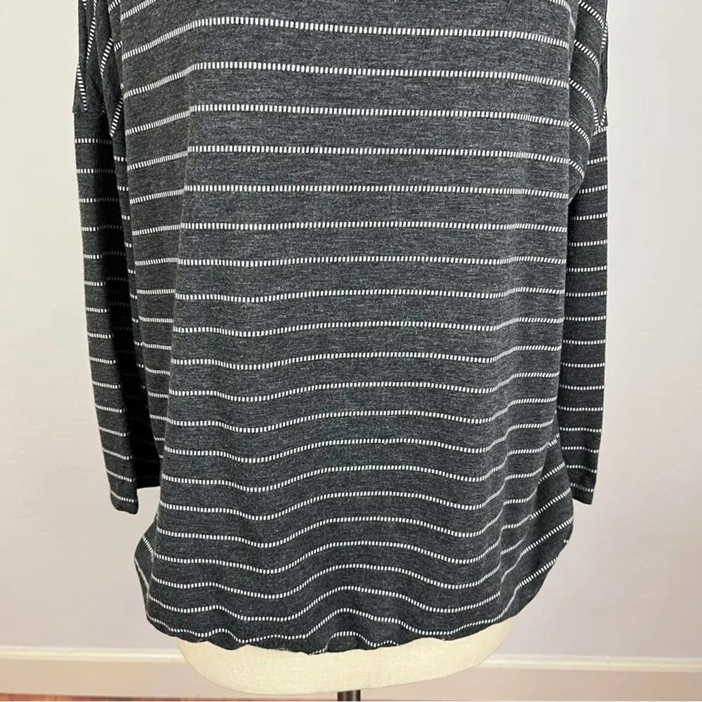 Eberjey Grey Stripe Long Sleeve Sleep Shirt - Image 4