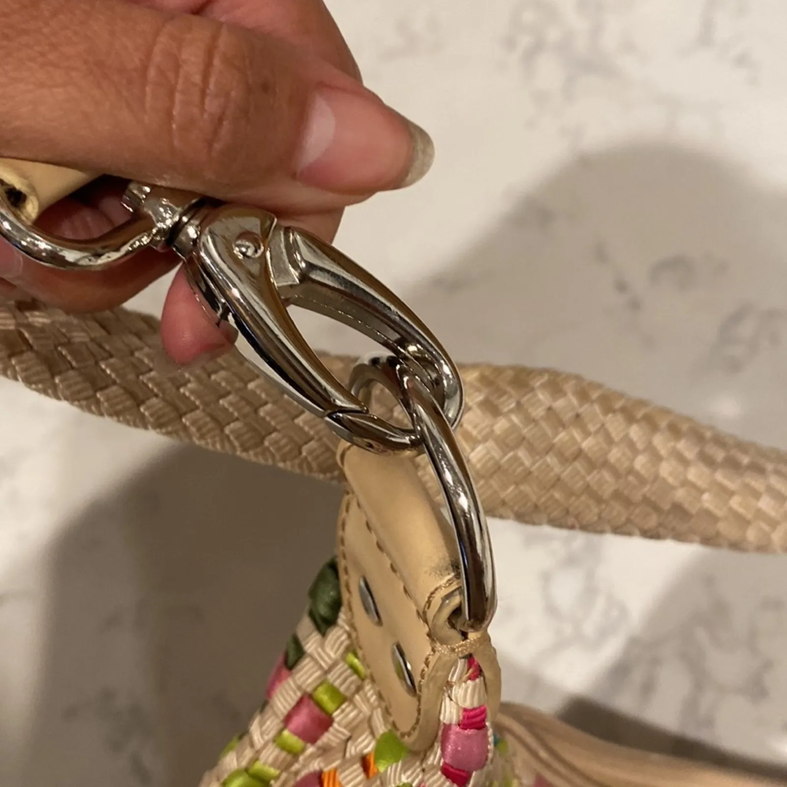 The Sak hobo style woven ribbon handbag true Y2K shoulder colorful summer artsy - Image 10