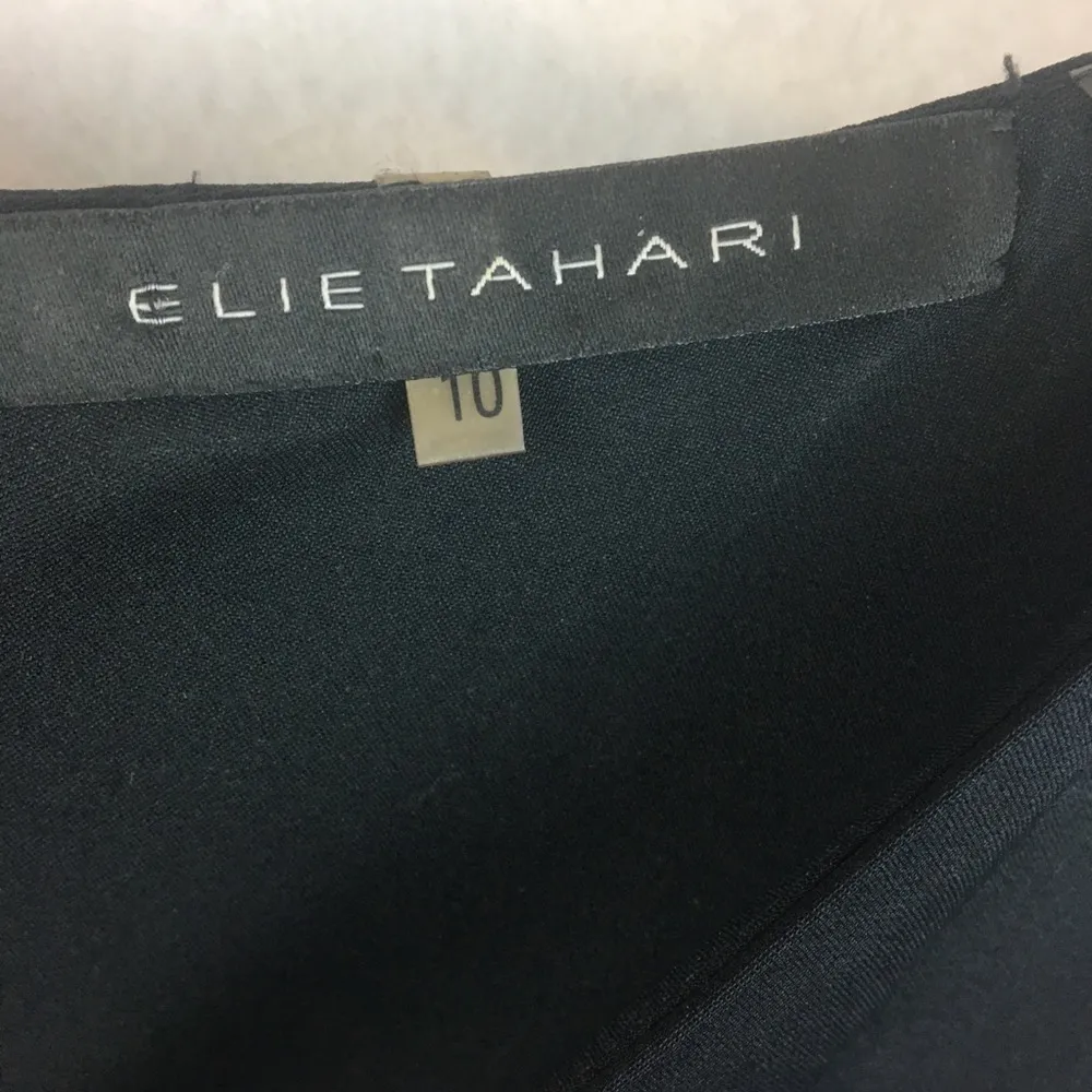 Elie Tahari Silk Blend Black Sleeveless Dress 10 - Image 9