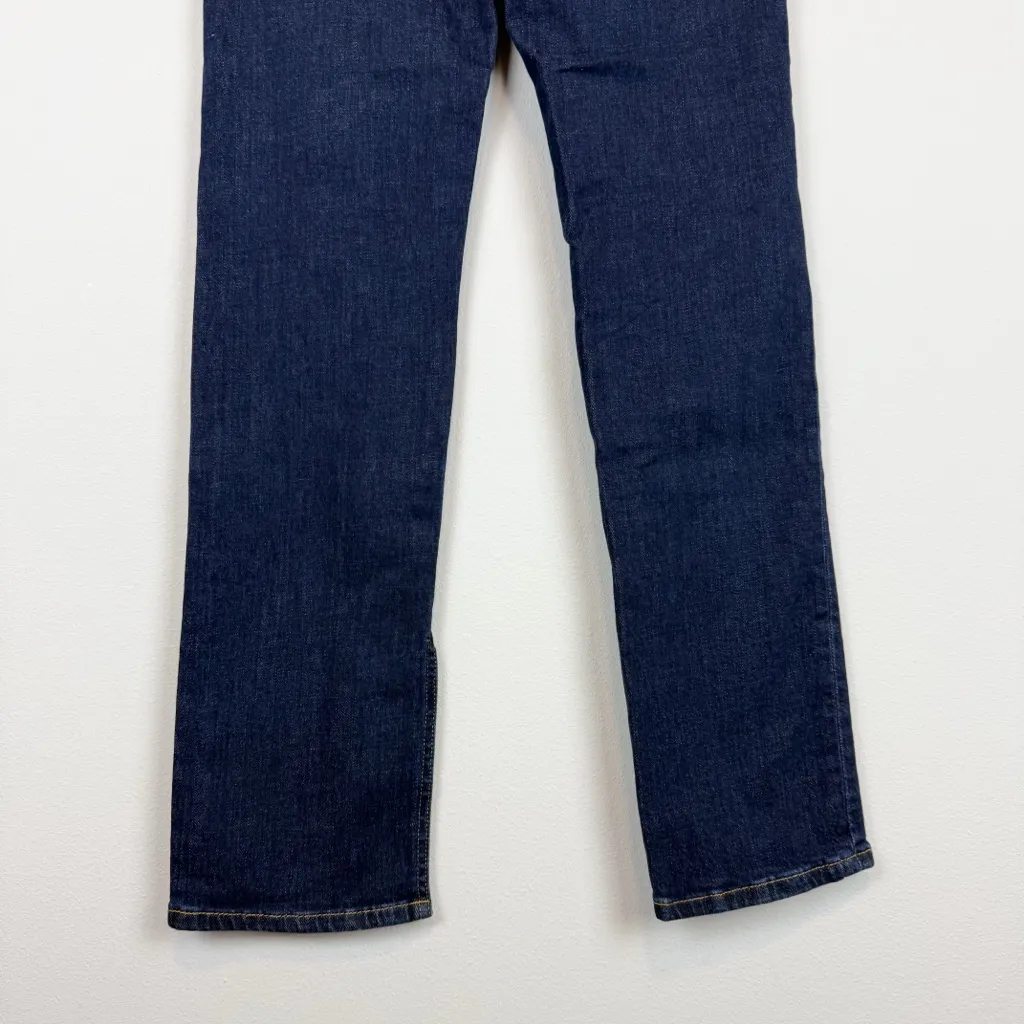 Anthropologie‎ Pilcro The Split Straight Jean High Rise Dark Wash Size 29 - Image 11
