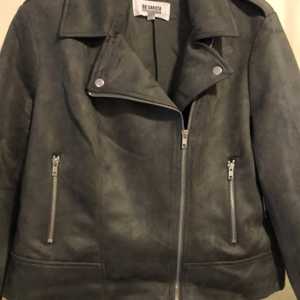 NWT Steve Madden BB Dakota Faux Suede Moto Jacket, XL - Image 2