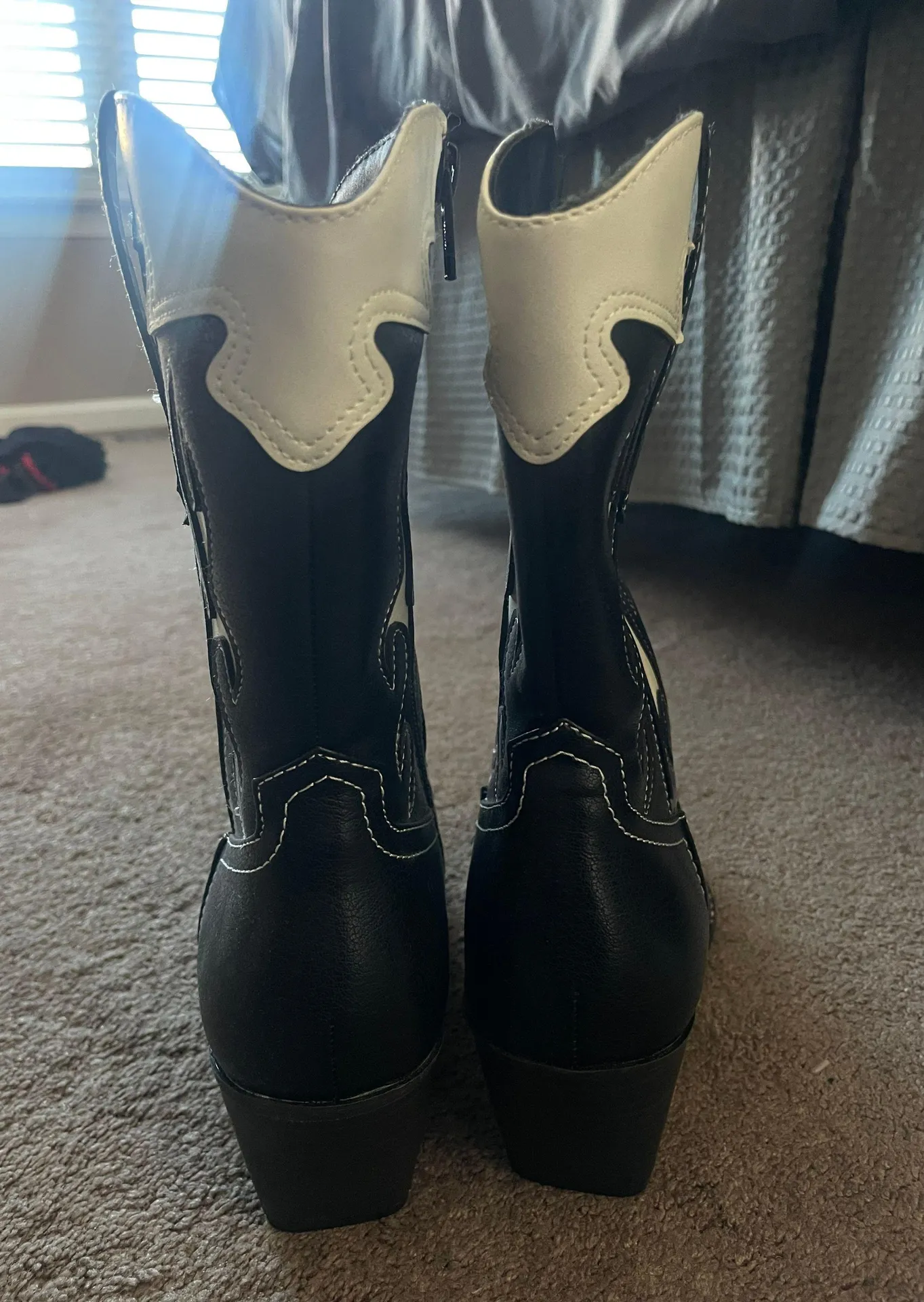 Cowboy Boot Heels Black Size 7 - Image 3
