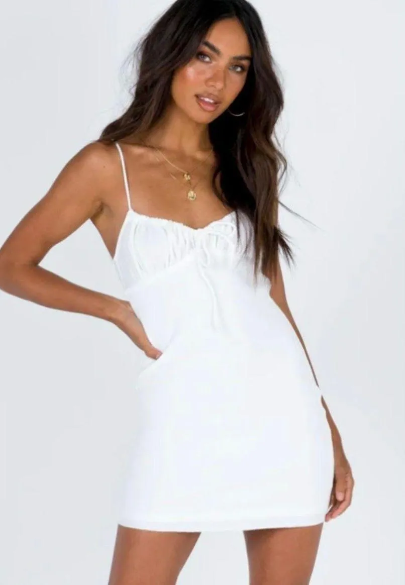 Slow Dancing Mini Dress in White - Image 5