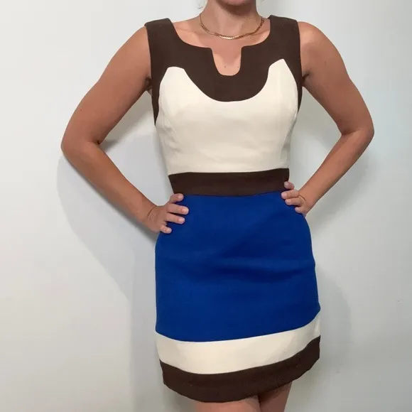 Milly‎ of New York Imara Colorblock Fit-and-Flare Dress • US 4 - Image 10