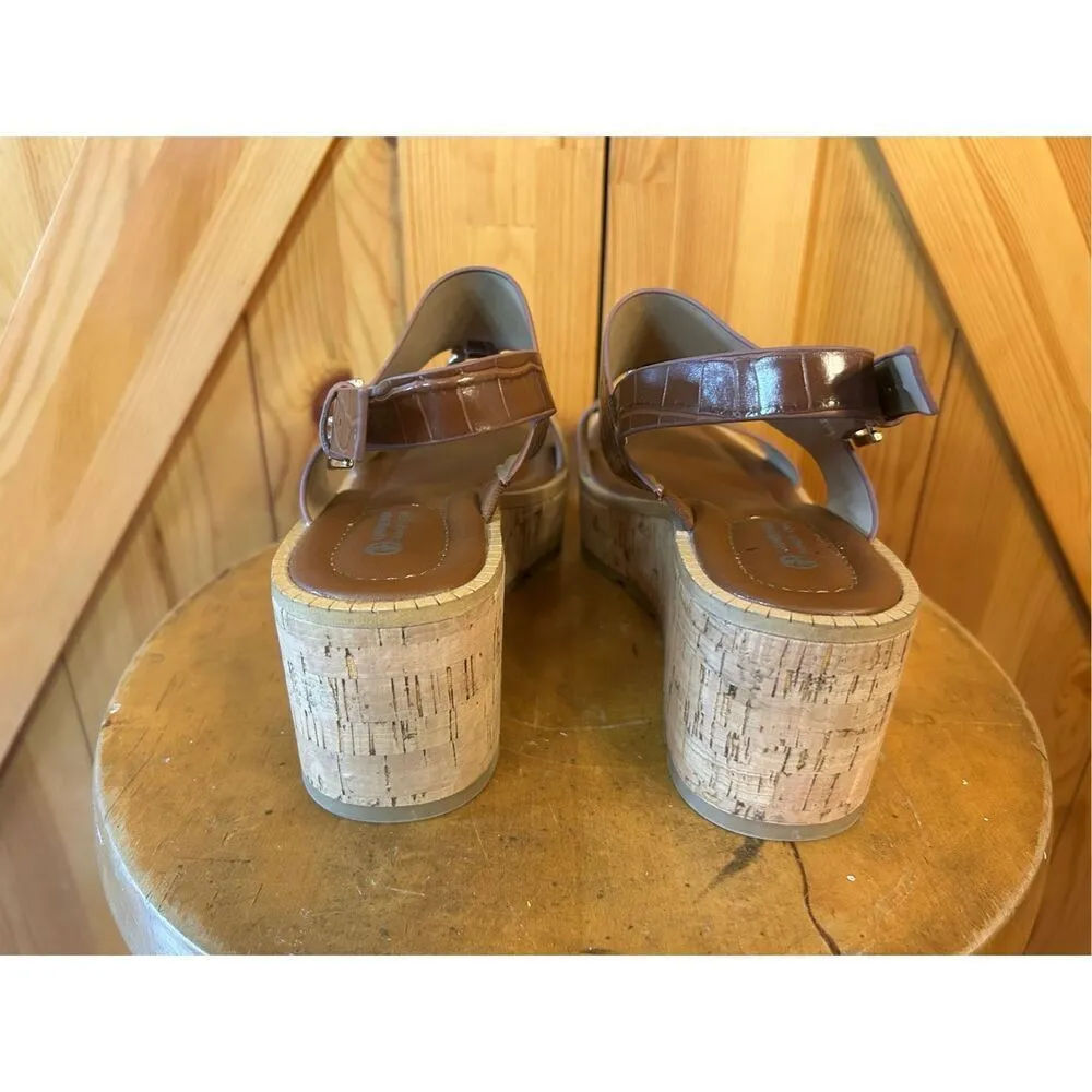 Giani Bernini Women's Harperr Memory Foam Platform Wedge Sandals Size 8.5M - Image 4