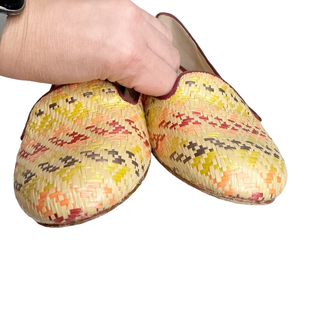 VERA WANG RAFFIA QUILTED COLORFUL BALLET FLATS SZ 8.5 - Image 5