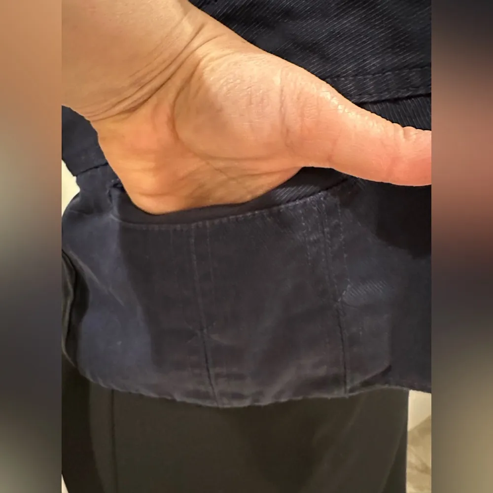 Tommy Hilfiger Blue Jean Military Jacket Brass 6 Buttons Sz XL/XG Extra Large. - Image 10