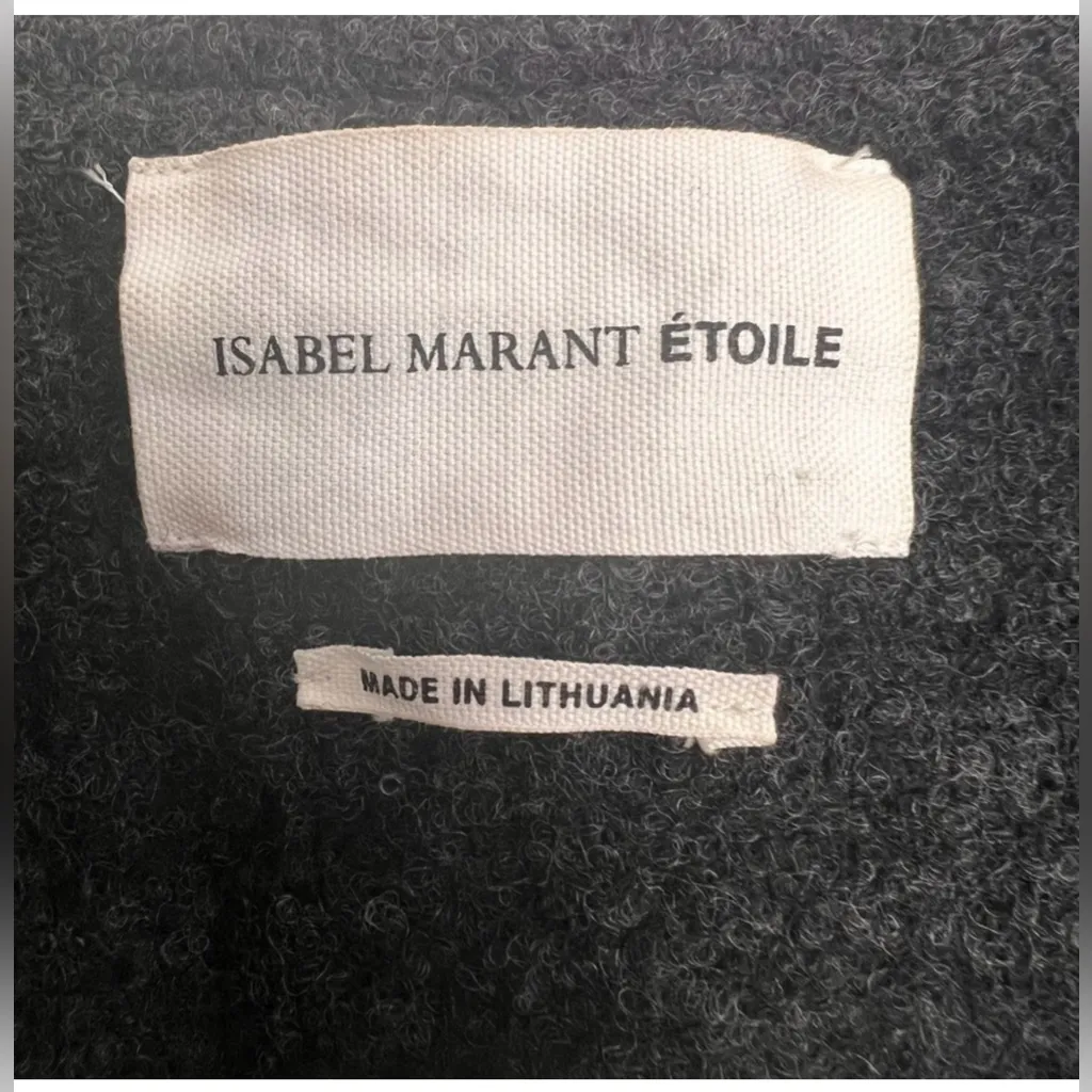 NWOT Isabel Marant Etoile Clifford Double Breasted Pea Coat Size 34 - Image 6