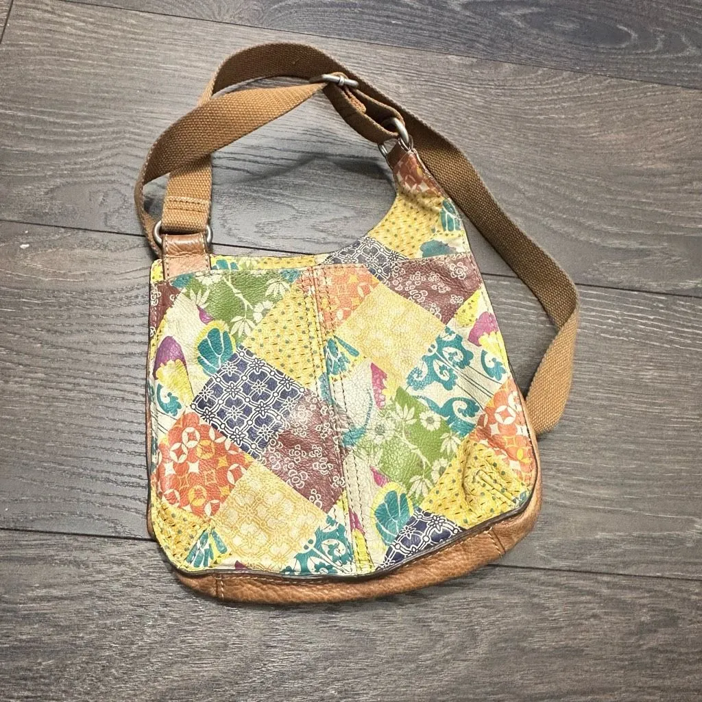 Fossil Multicolored Leather Crossbody Purse - Image 4