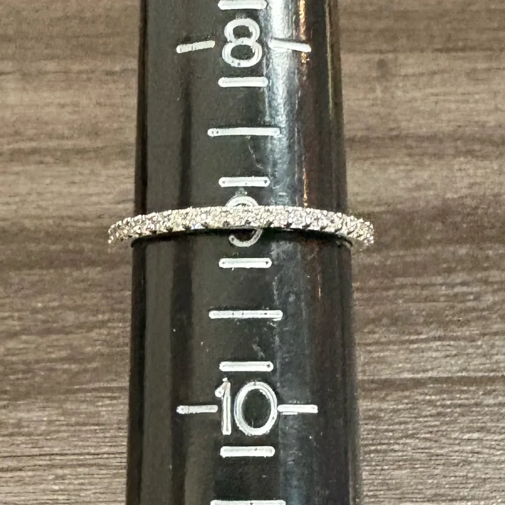 Silver Zircon Eternity Band Ring - Image 5