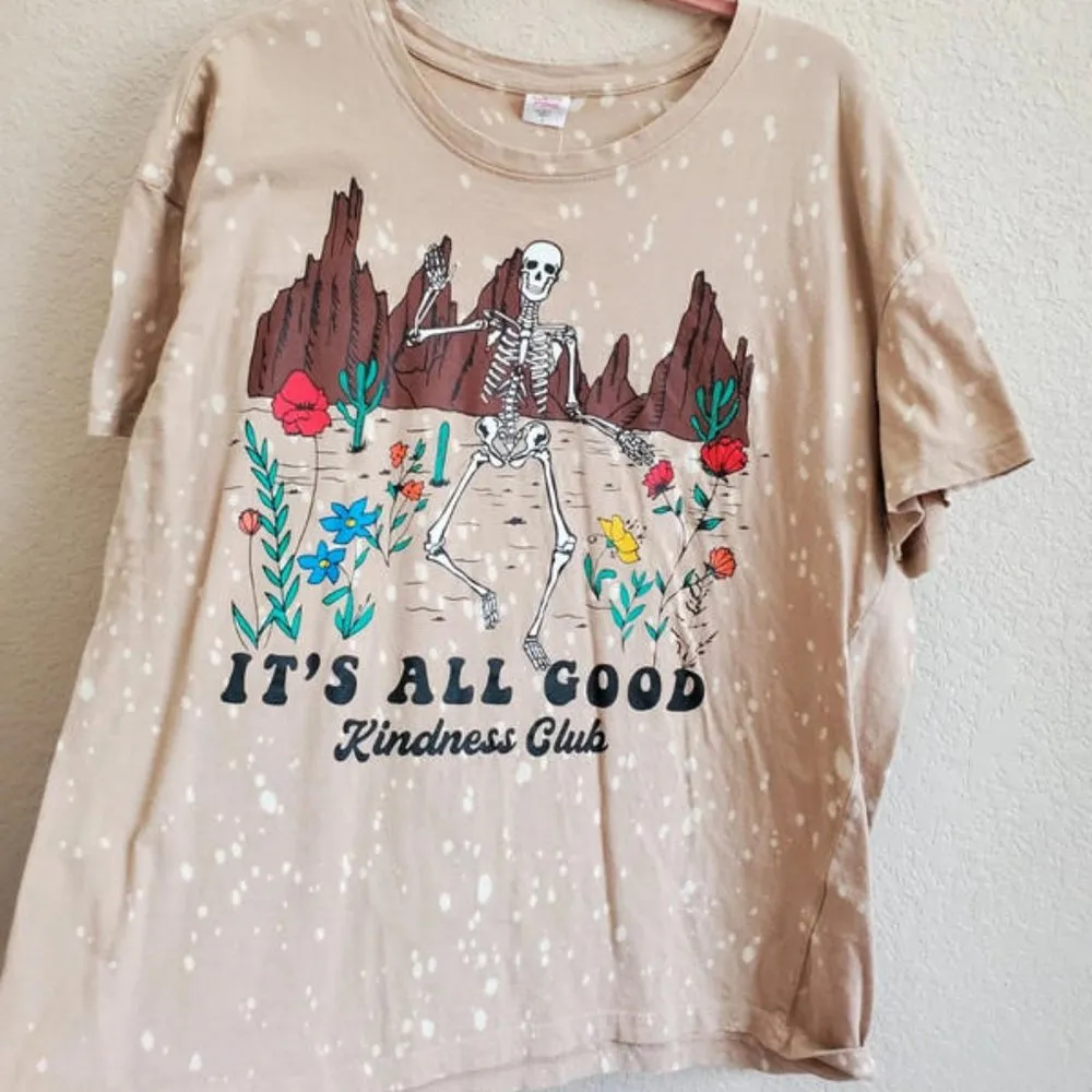 Electric Pink graphic skeleton print tshirt - Image 2