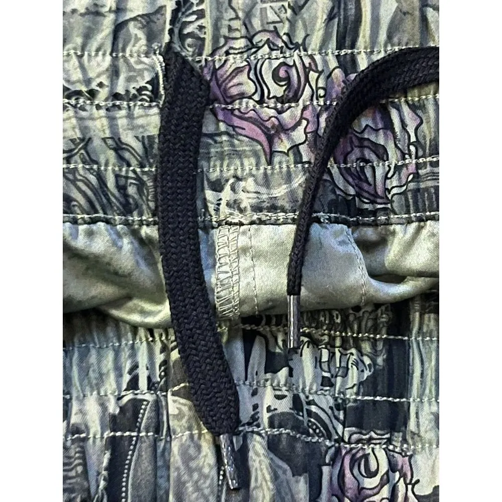 Truth Soul Armor Shorts Juniors 7 Green Black Roses Drawstring Pocket Y2K Size undefined - Image 6