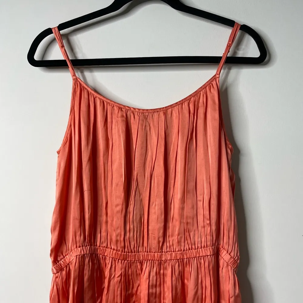 Frye x Anthropologie Orange Rust Slip Maxi Dress Medium - Image 8