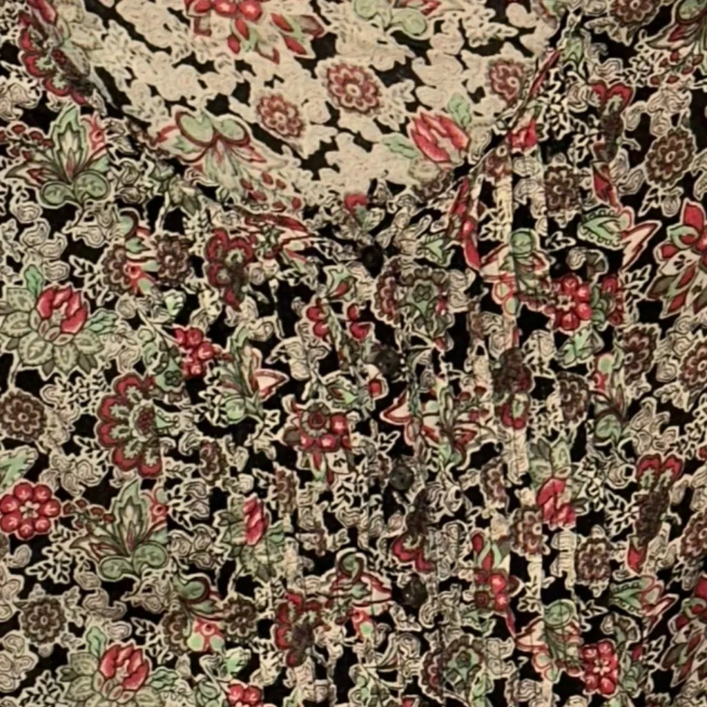 Denim‎ & Supply Ralph Lauren Boho Floral Peasant Gauze Top Size Cotton Medium - Image 2