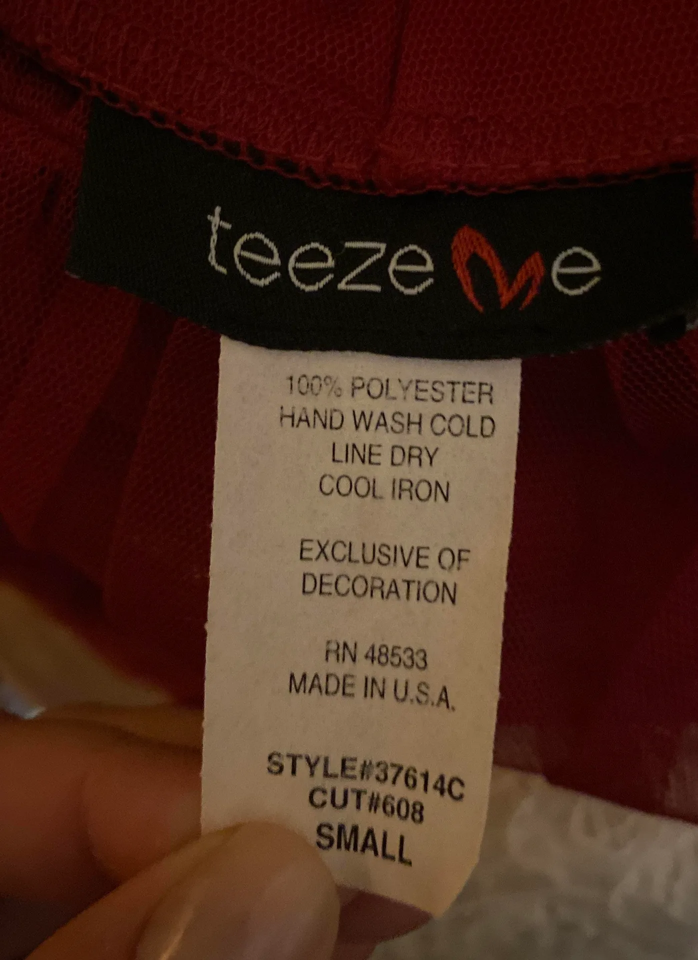 Teeze Me Red Tulle Dress - Image 7