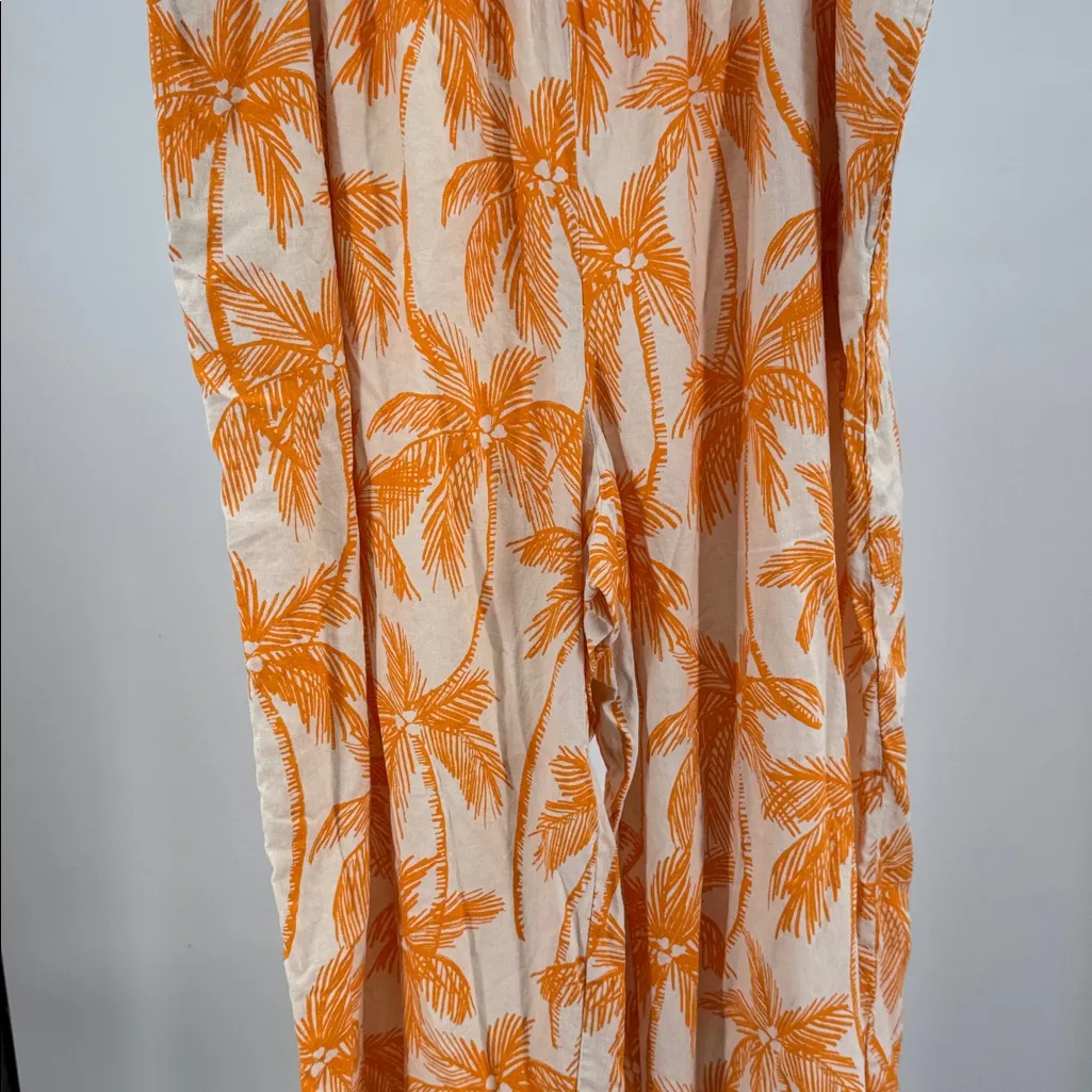Future Collective with Alani Noelle Women's Wide Leg Relaxed Palm Tree linen 1X Orange - Image 8